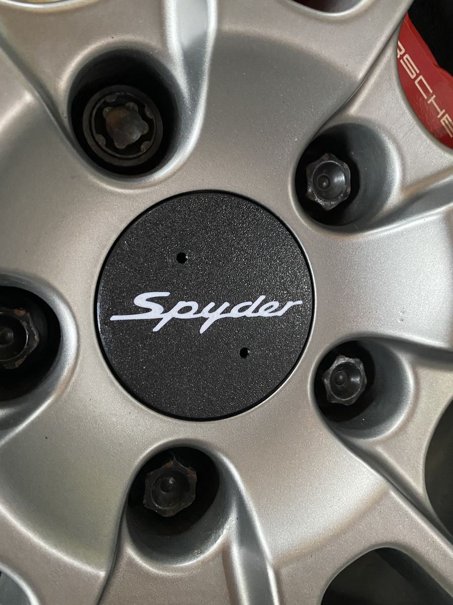 Hub Caps, Cast Look 76mm hub caps in a sand-cast finish